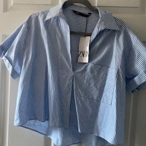Zara NWT cropped shirt